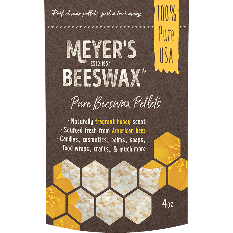 One honest ingredient: 100% USA fresh triple-filtered beeswax pellets –  Meyer's Beeswax